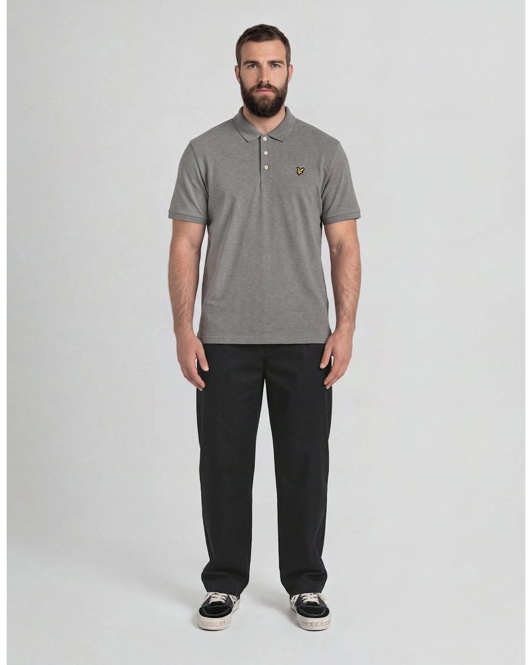 Lyle & Scott Gray Cotton Polo Shirt for men