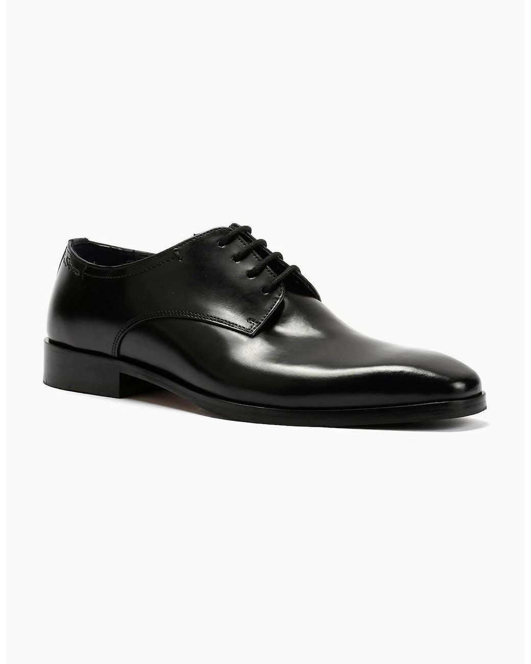 Ben Sherman Black Kenton Leather Lace-Up Shoes for men