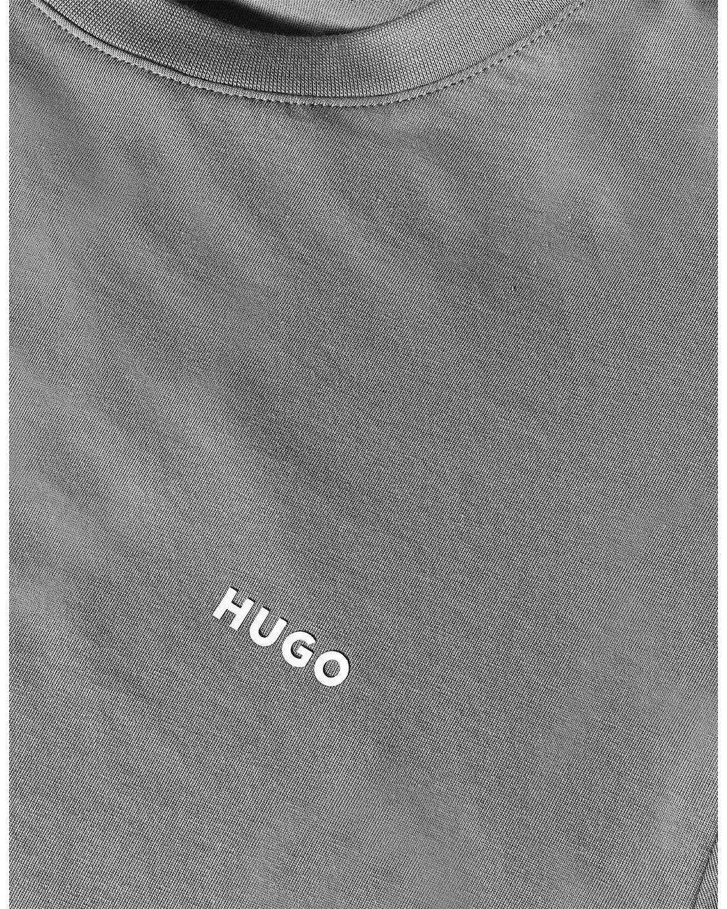 Boss Gray Wordmark Crew Neck Short Sleeve Regular Fit T-Shirt for men