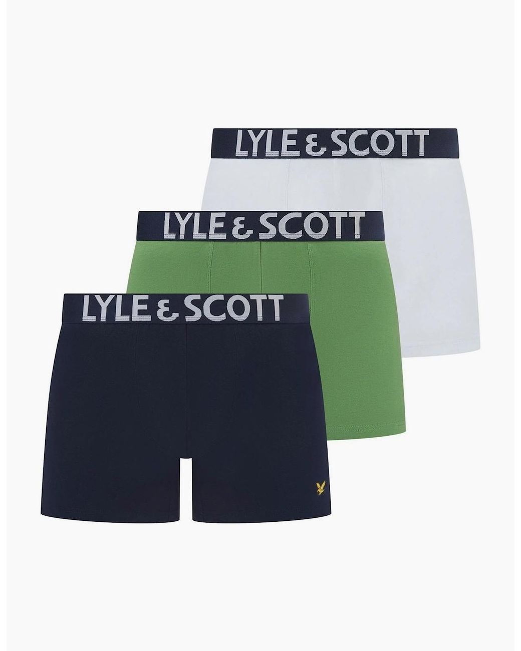 Lyle & Scott Green Daniel Golden Eagle Branding Boxer Brief for men