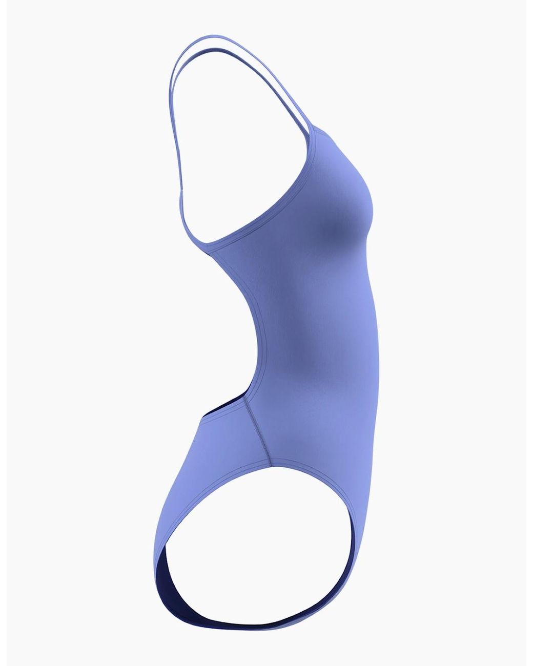 Speedo Blue Ladies 2.0 Solid V-Cut One Piece Swimsuit