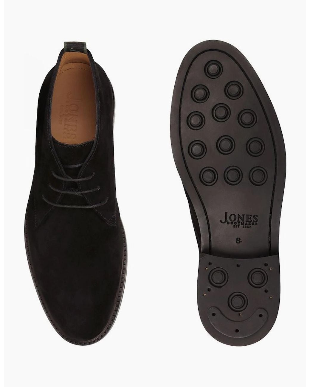 Jones Bootmaker Black Deacon Chukka Boots for men