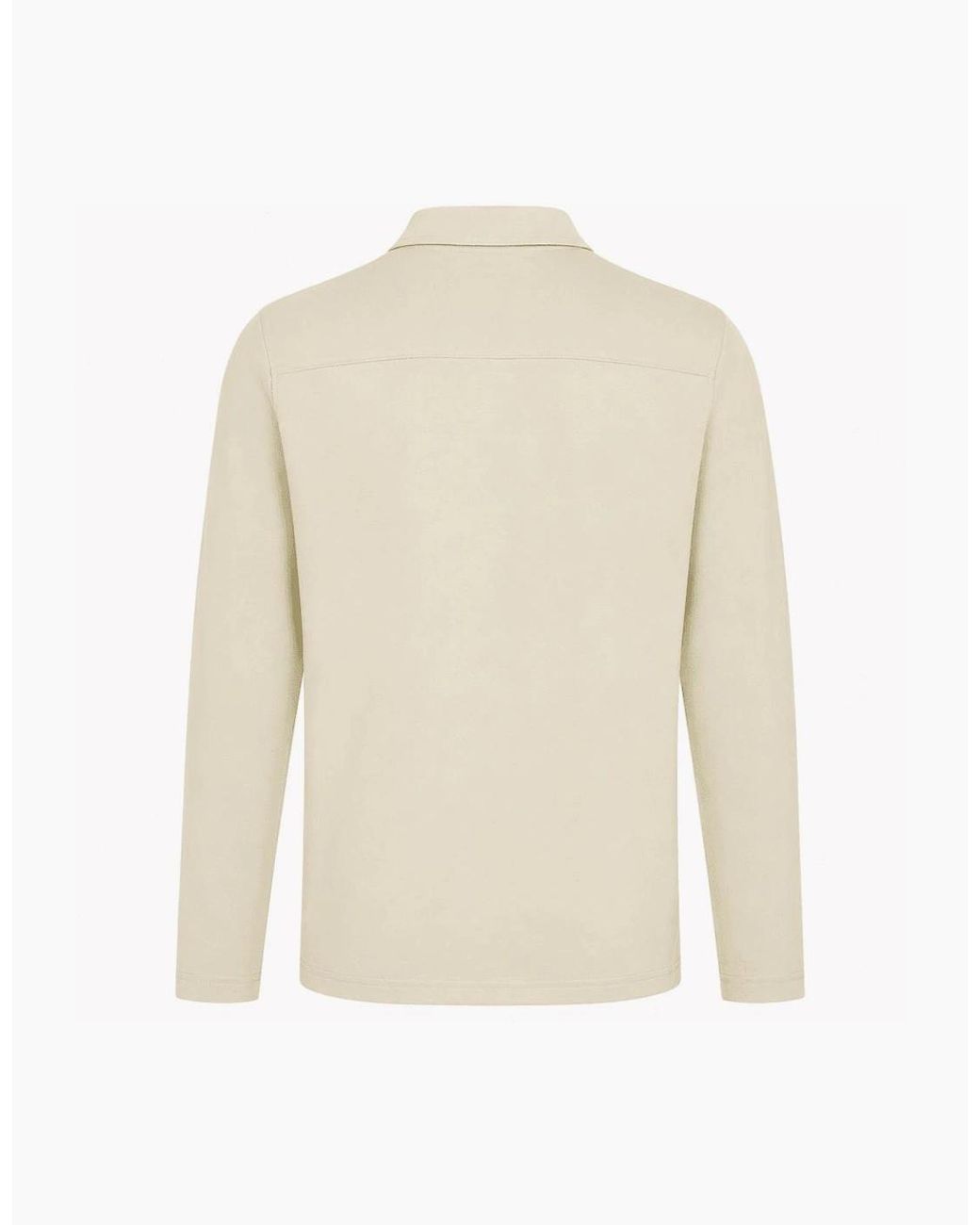 Boss Natural Interlock Long Sleeved Polo Shirt for men