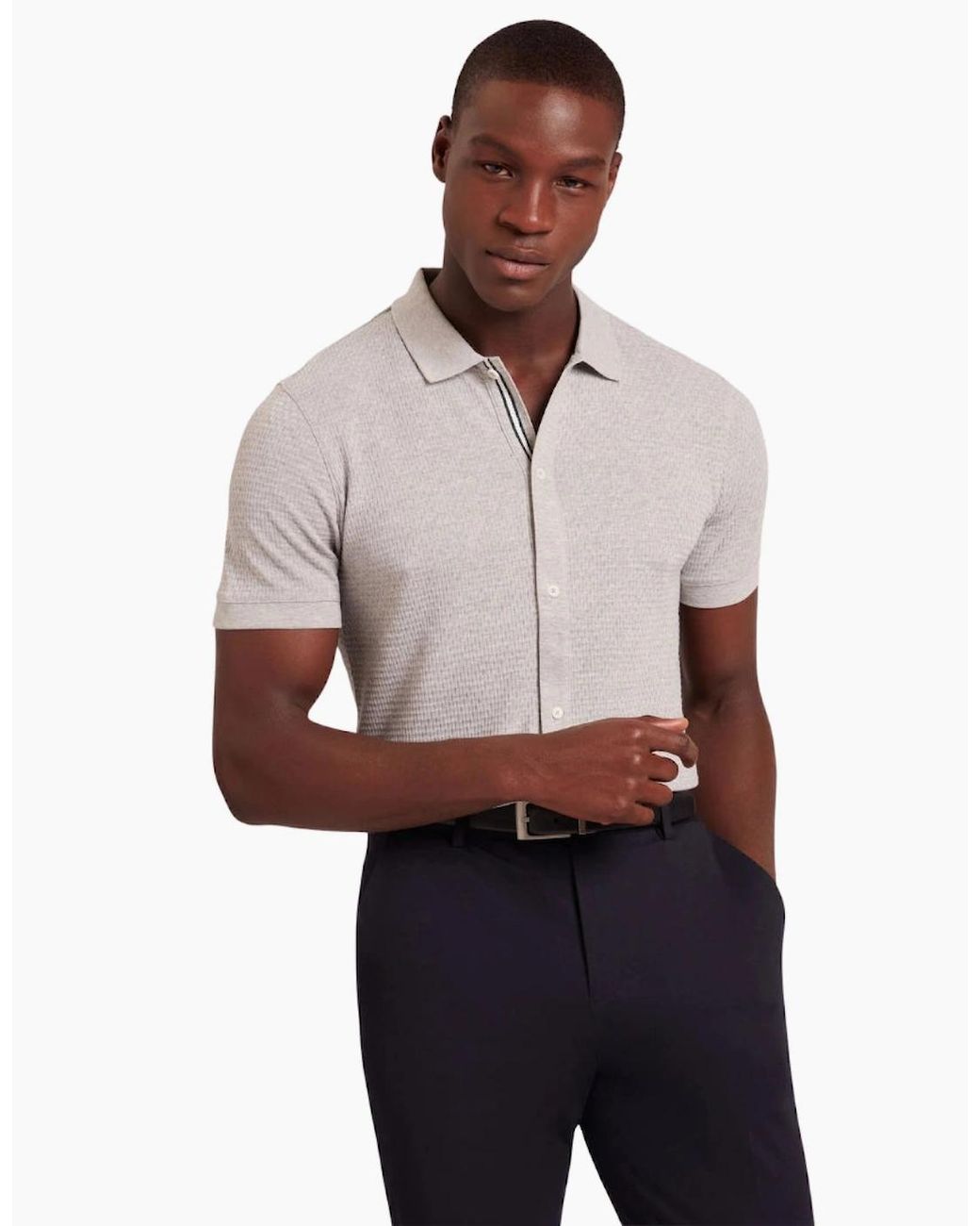 Ted Baker White Connyr Regular Button Through Shirt for men