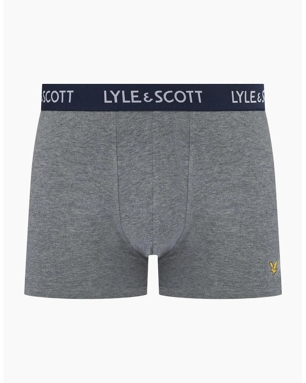 Lyle & Scott Blue Barclay Plain Design Boxer Briefs for men