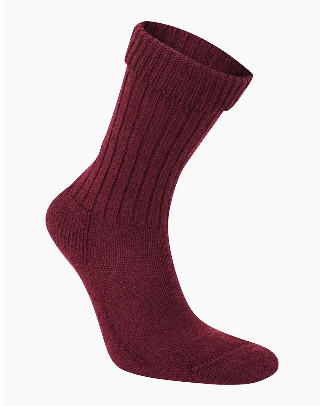 Craghoppers Red Wool Hiker Socks Wildberry for men