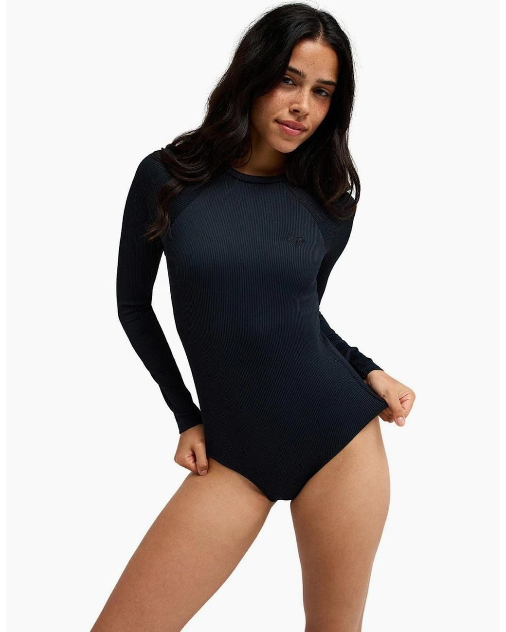 Roxy Blue Essentials Long Sleeve Swimsuit