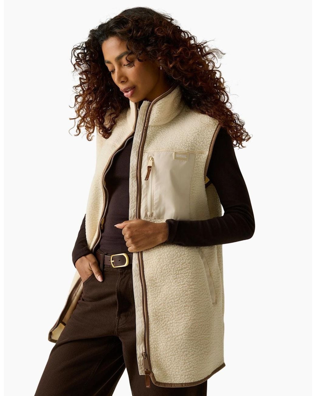Regatta Natural Ladies Borg Longline Body Warmer