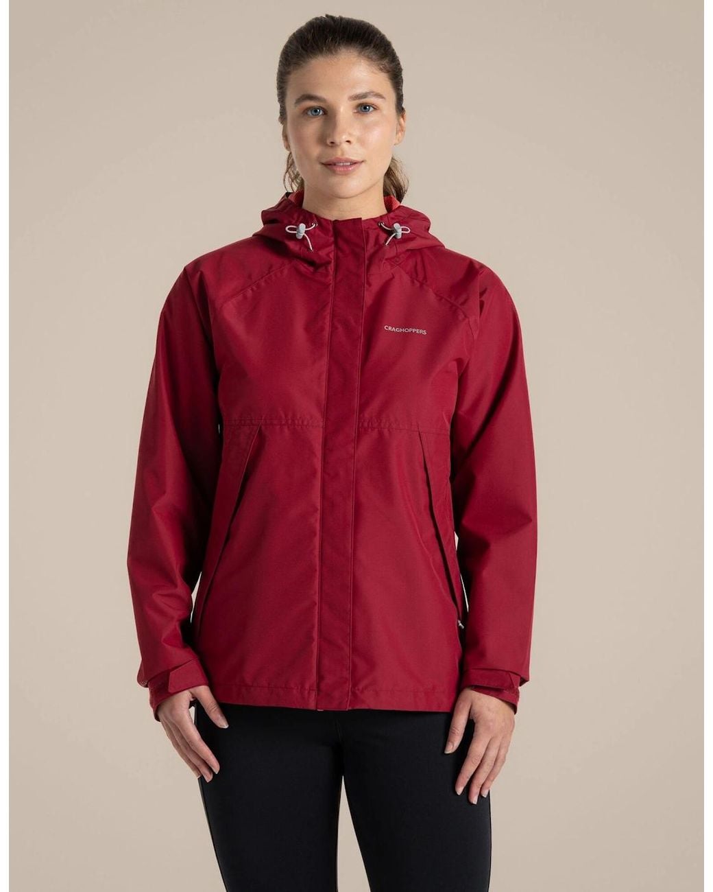 Craghoppers Red Ladies Ossus Waterproof Jacket