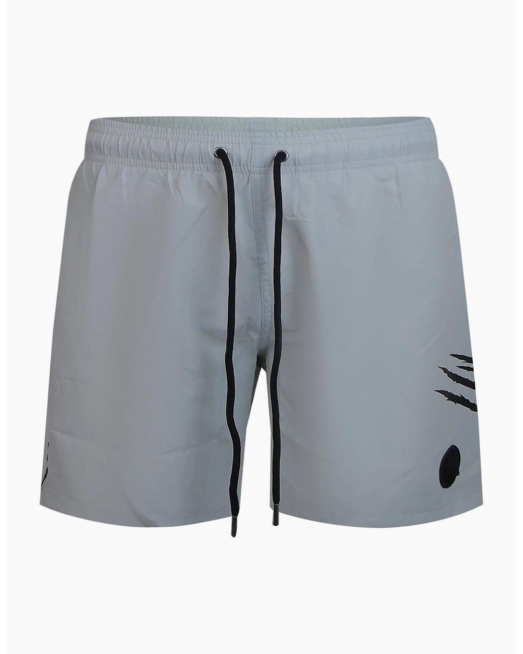 Philipp Plein Gray Plein Sport Ripstop Logo Medium Boardshort Swim Shorts
