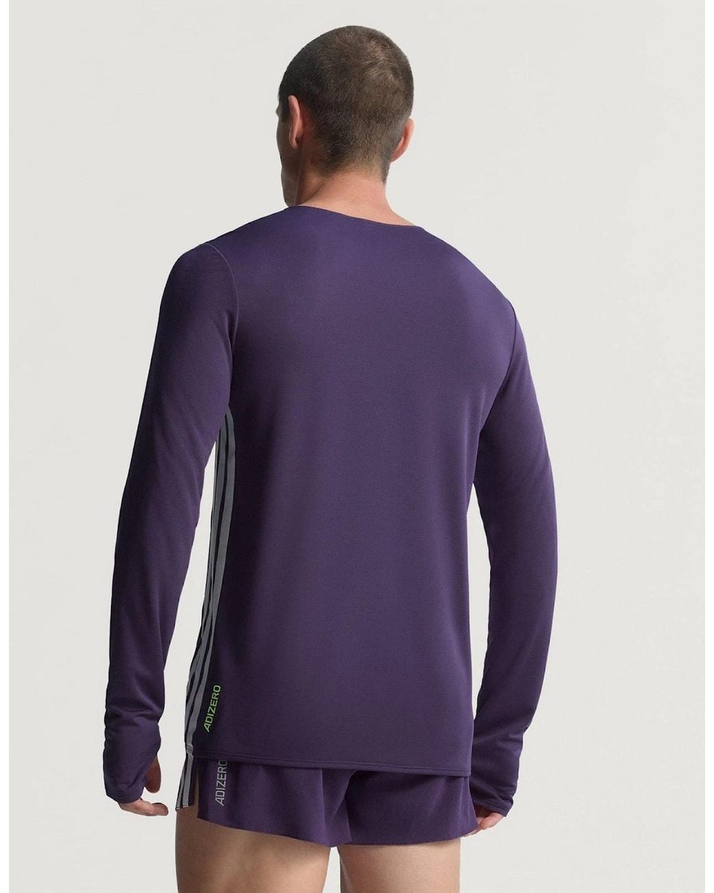 Adidas Blue Adizero Running Long Sleeve Top for men
