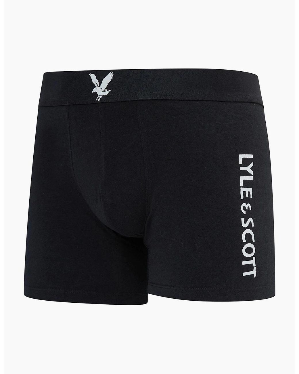 Lyle & Scott Black Jonathan 3 Pack Plain Design Boxer Brief for men