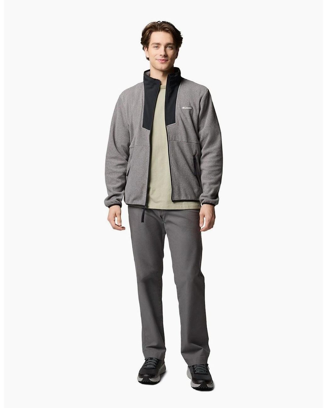Columbia Gray Sequoia Grove Full Zip Fleece Jacket for men