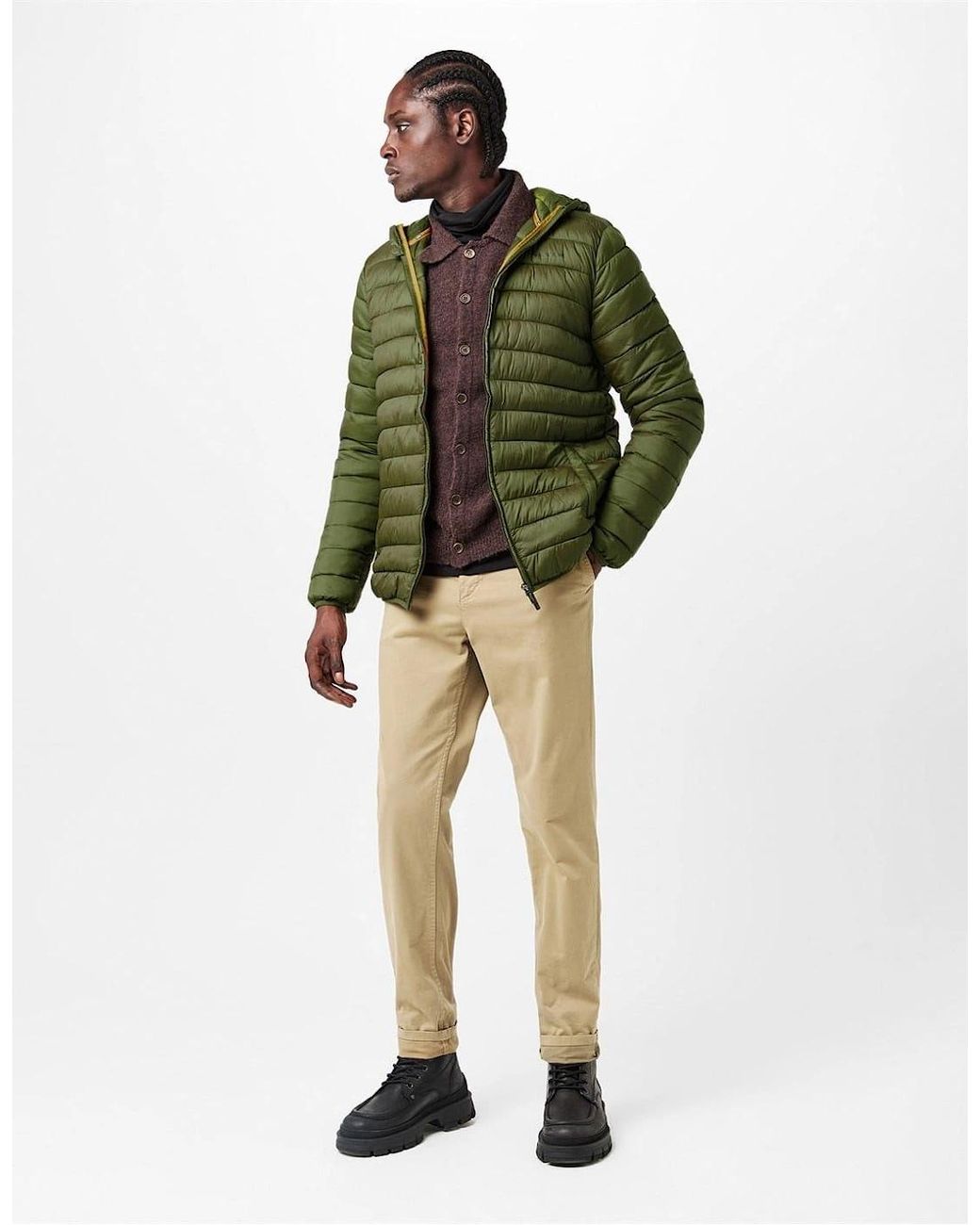 Aquascutum Green Puffer Jacket for men