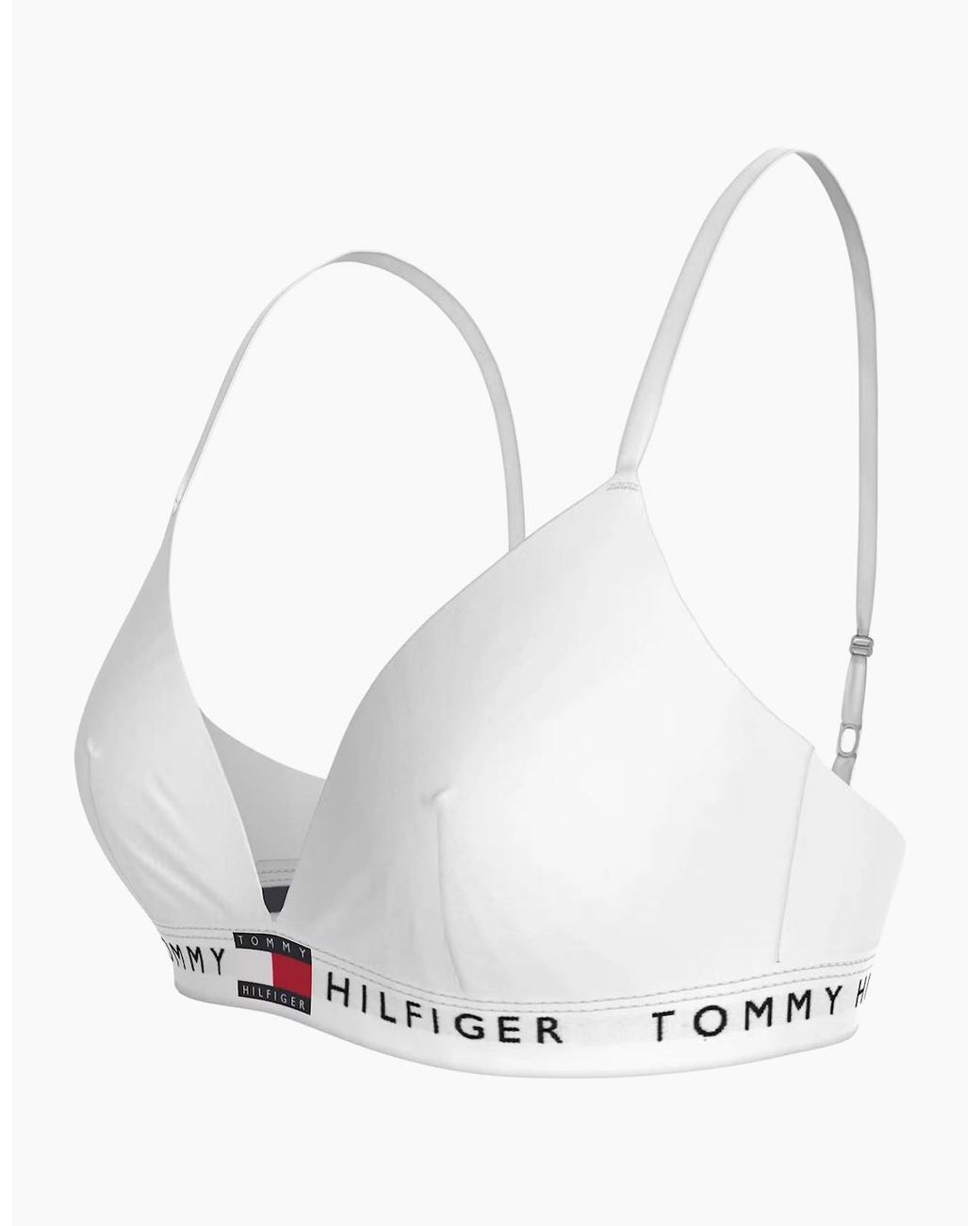 Tommy Hilfiger White Heritage Cotton Rp Triangle Bra
