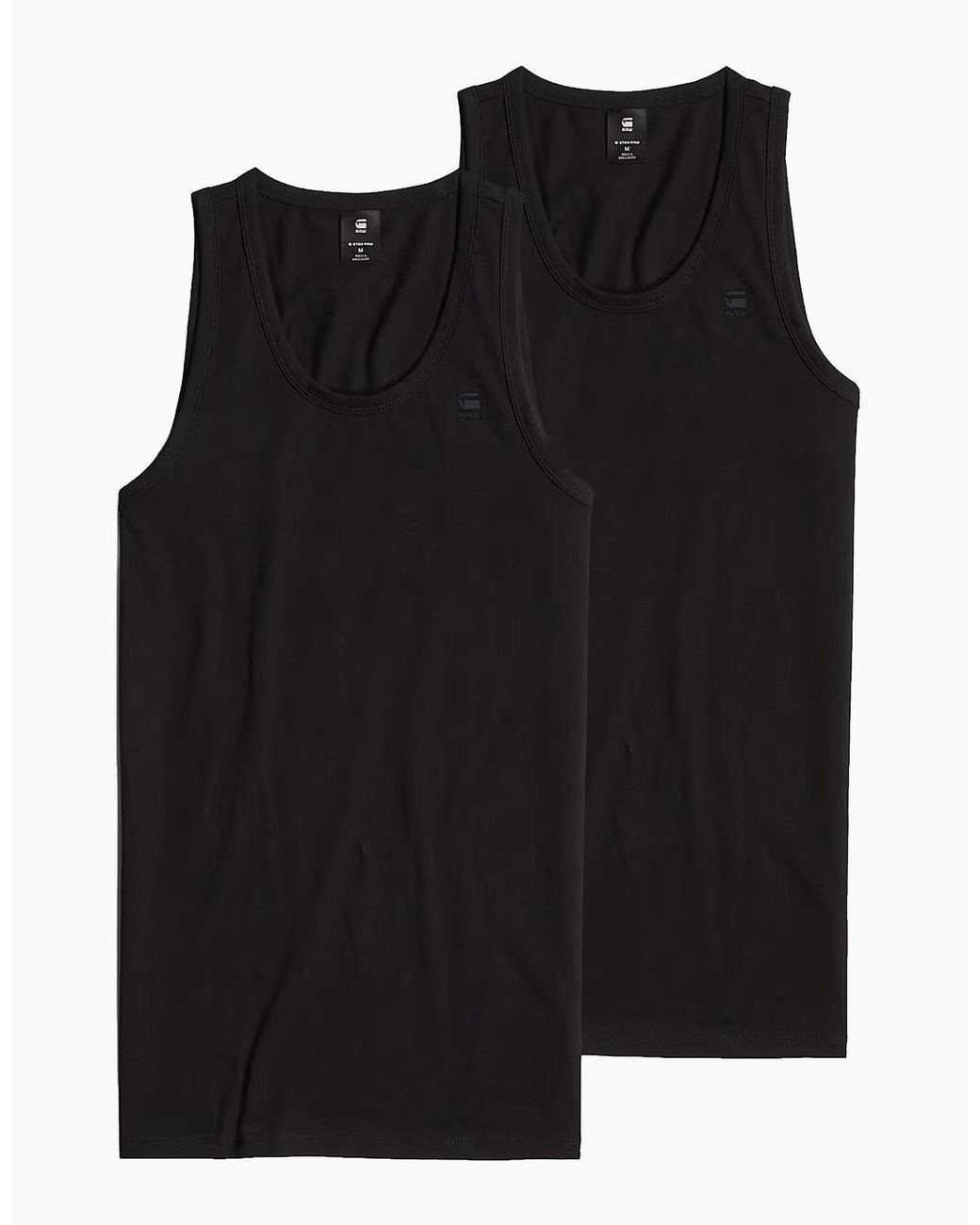 G-Star Black Raw 2-Pack Base Tank Top for men