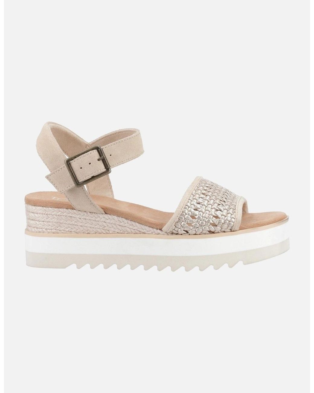 TOMS White Diana Wedge