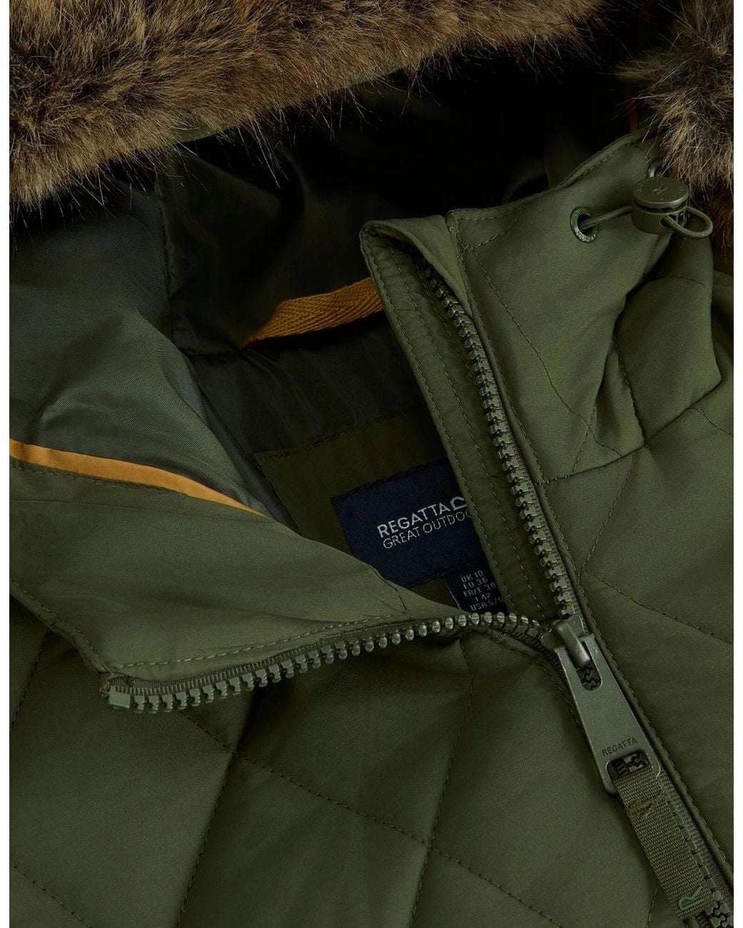 Regatta Green Ladies Fionne Long Length Jacket