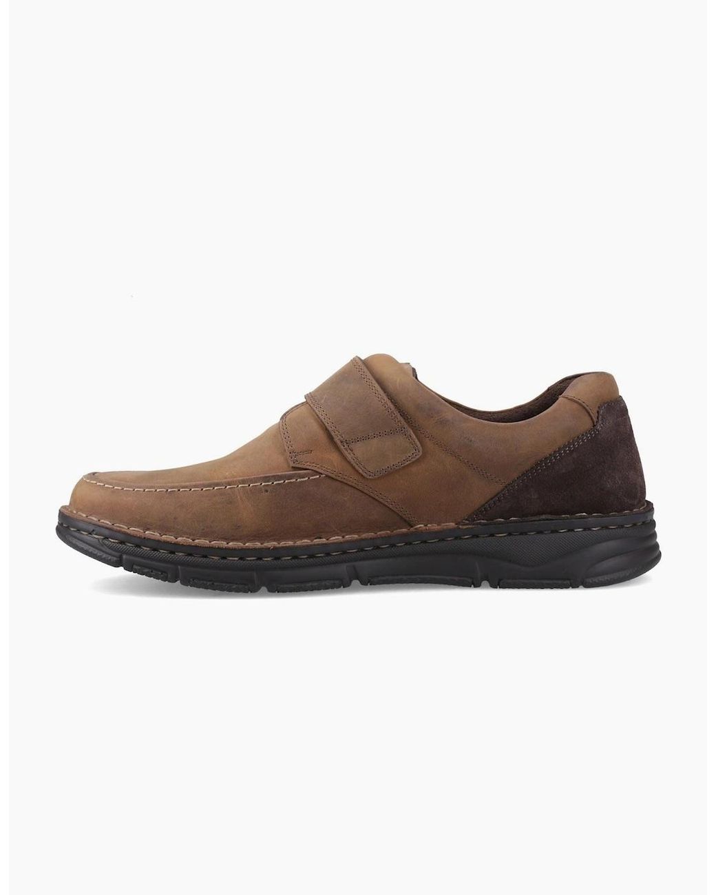 Hush Puppies Brown Forde Touch Fastening Leather Tan Loafers for men