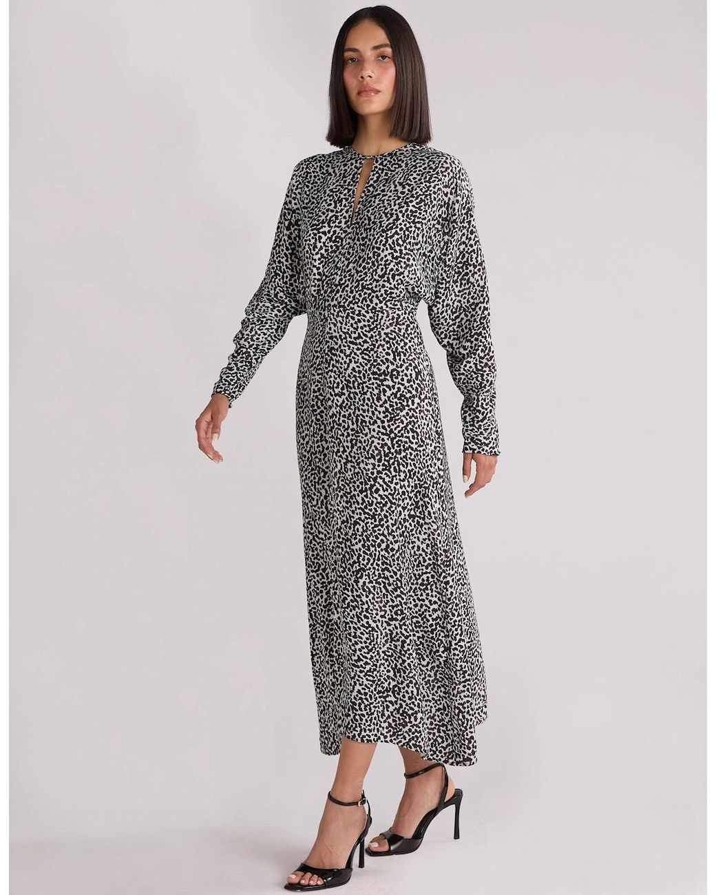 Ro&zo Green Dalmatian Print Batwing Sleeve Midaxi Dress