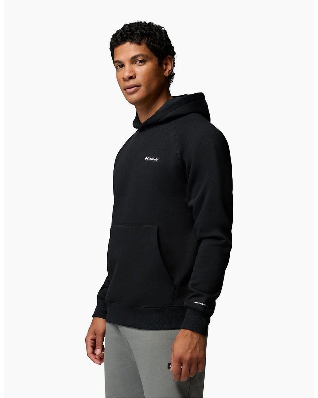 Columbia Black Dry Creek Heavyweight Hoodie Cotton Hooded Sweatshirt for men