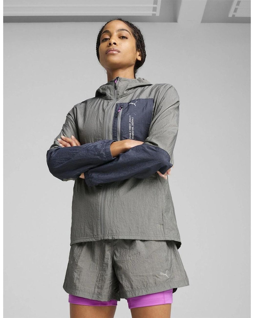 PUMA Gray Seasons Windcell Jacket