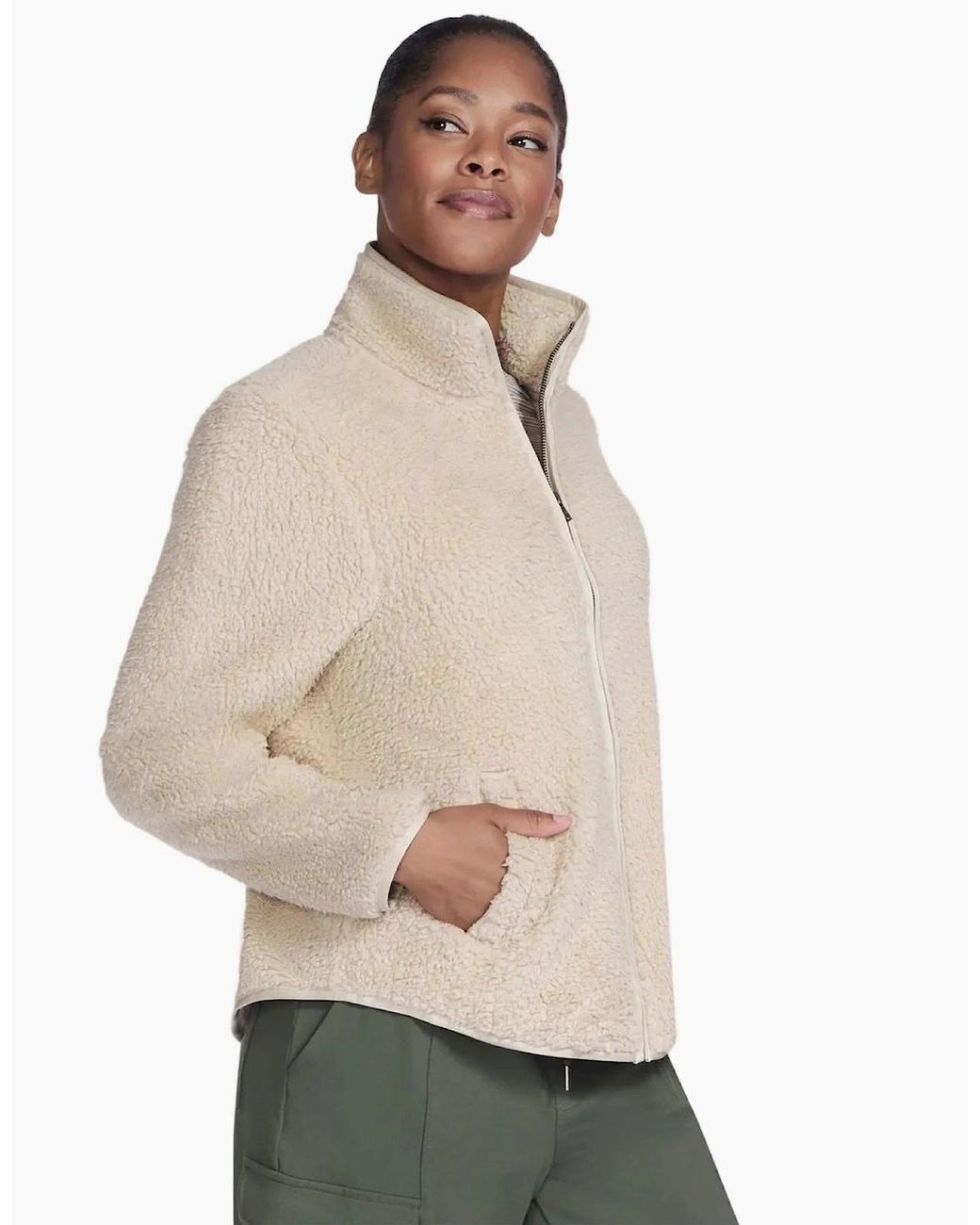 Skechers Skech-Sherpa Jacket Natural Fleece Jackets