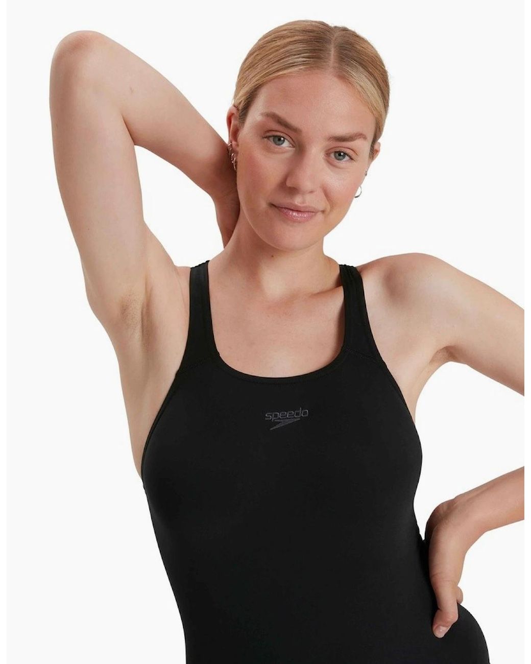 Speedo Black Ladies Medalist Eco Endurance+ One Piece Swimsuit