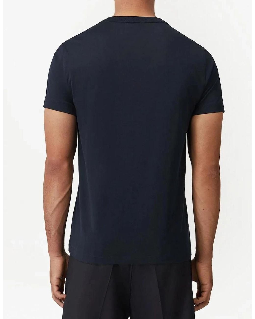 Burberry Blue 'Parker' Tb-Embroidered Logo T-Shirt for men