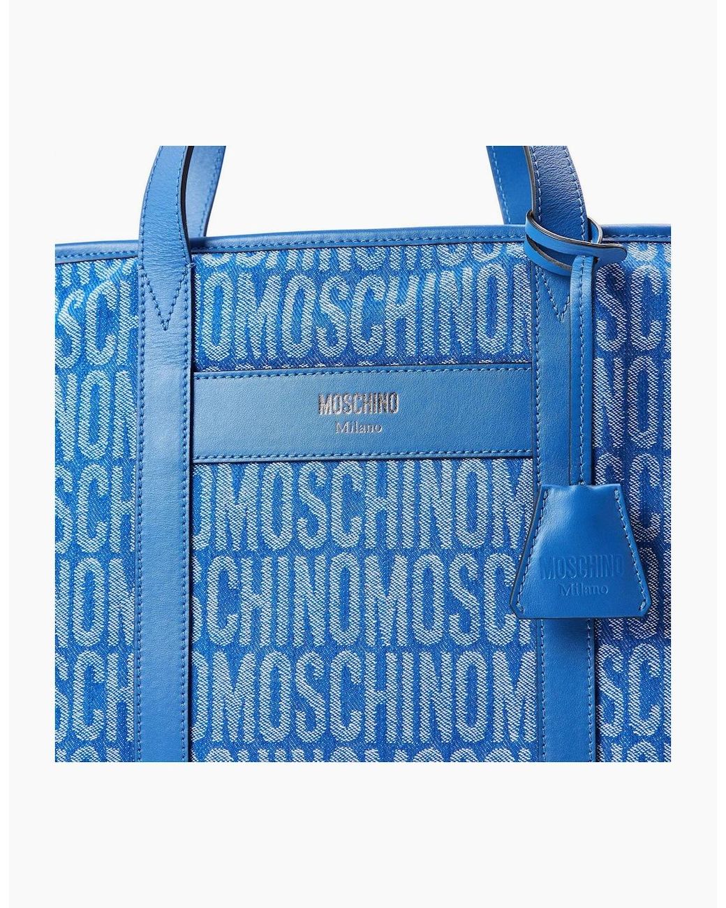Moschino Blue Tote Bag