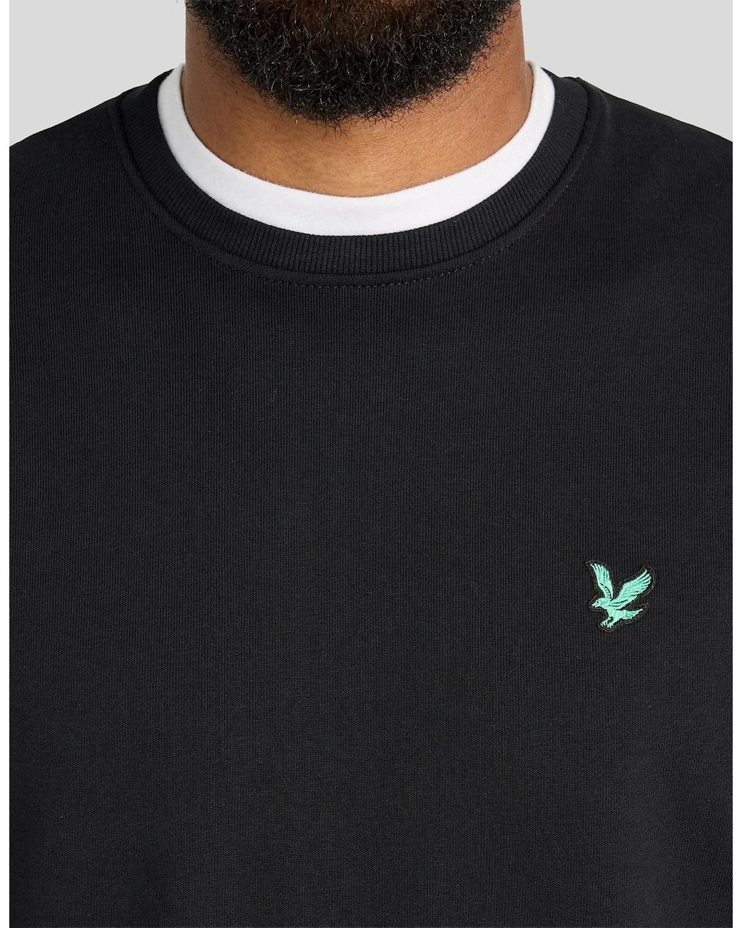 Lyle & Scott Black Eagle Cotton Crew Neck Sweatshirt for men