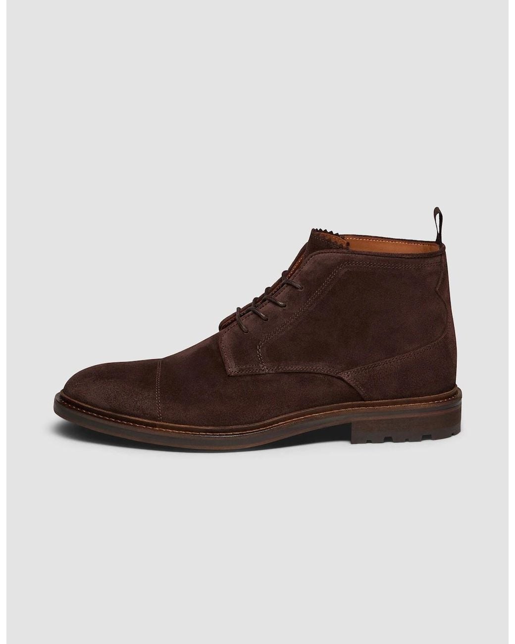 Oliver Sweeney Brown Drave Hand-Burnished Suede Chukka Boots for men