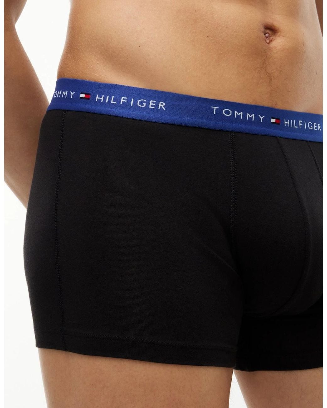 Tommy Hilfiger Blue 3-Pack Logo Waistband Trunks for men