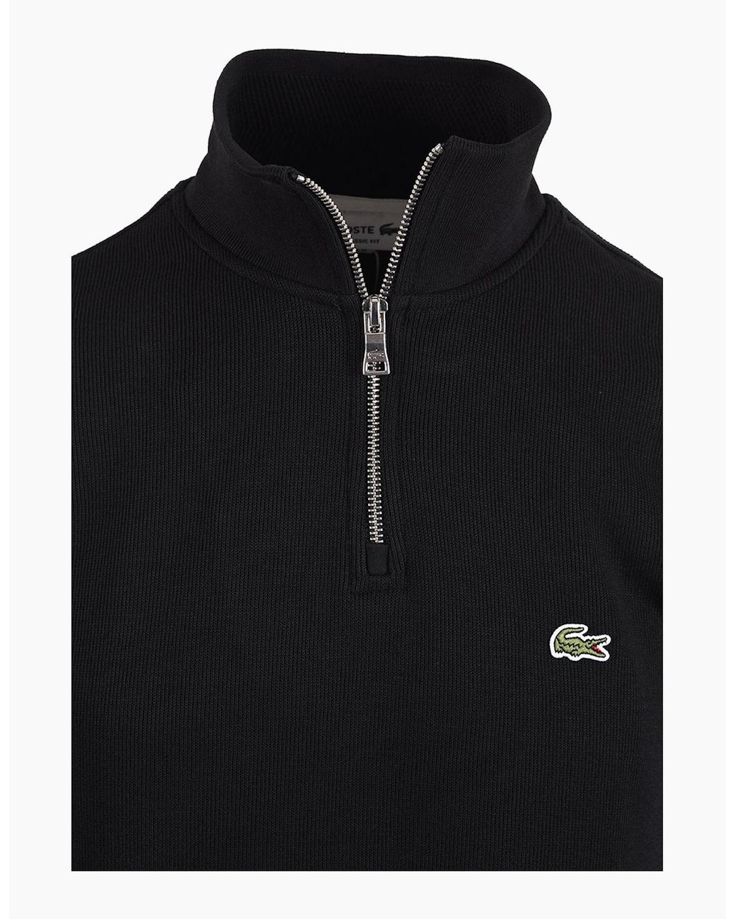 Lacoste Black B Half Zip Sweatshirt for men