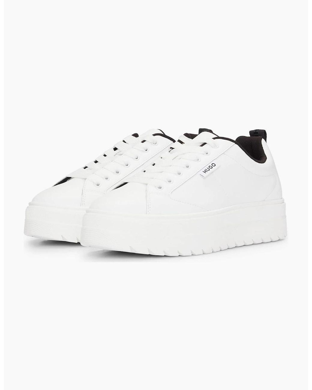 Boss White Tenn Platform Trainers
