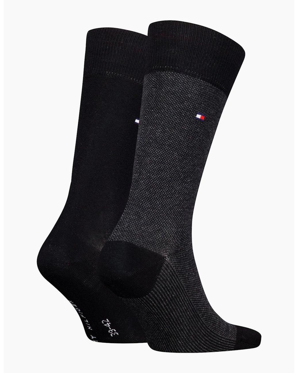 Tommy Hilfiger Black 2-Pack Birdeye Pattern Socks for men