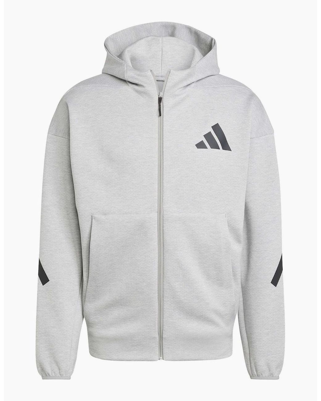 Adidas Gray Z.N.E. Hooded Neck Long Sleeve Sweatshirt for men