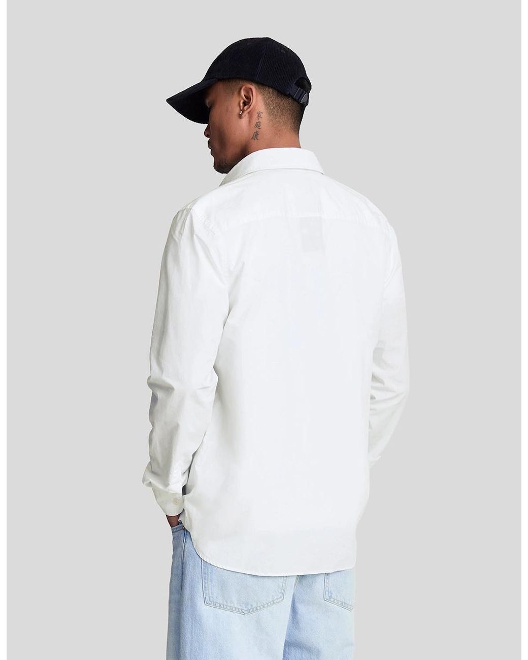 Lyle & Scott White Cotton Poplin Shirt for men