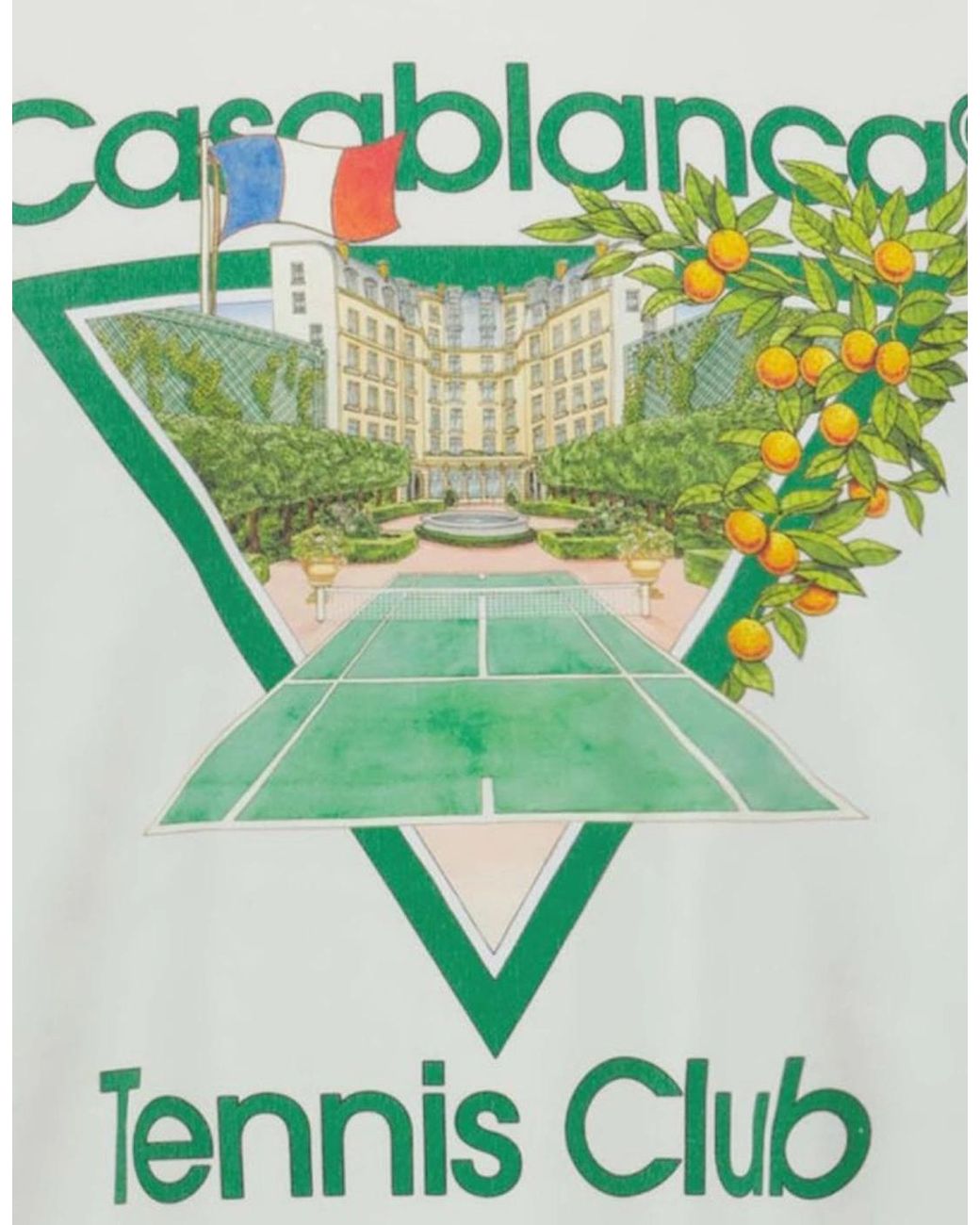 Casablanca Green 'Tennis Club' Sweatshirt Cream for men