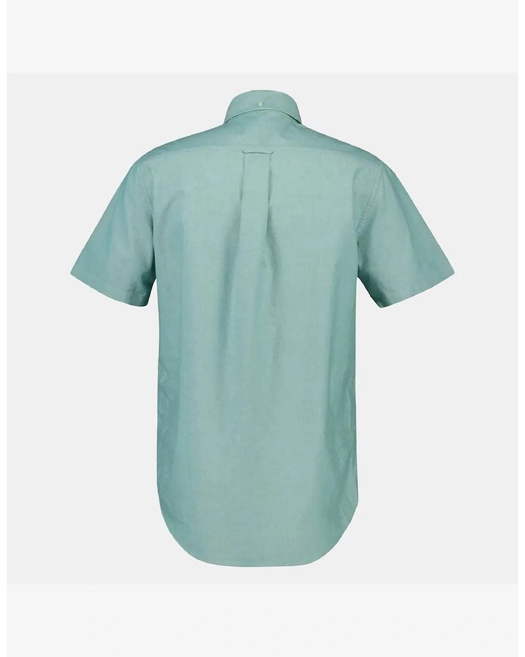 Gant Blue Regular Fit Short Sleeve Oxford Shirt for men