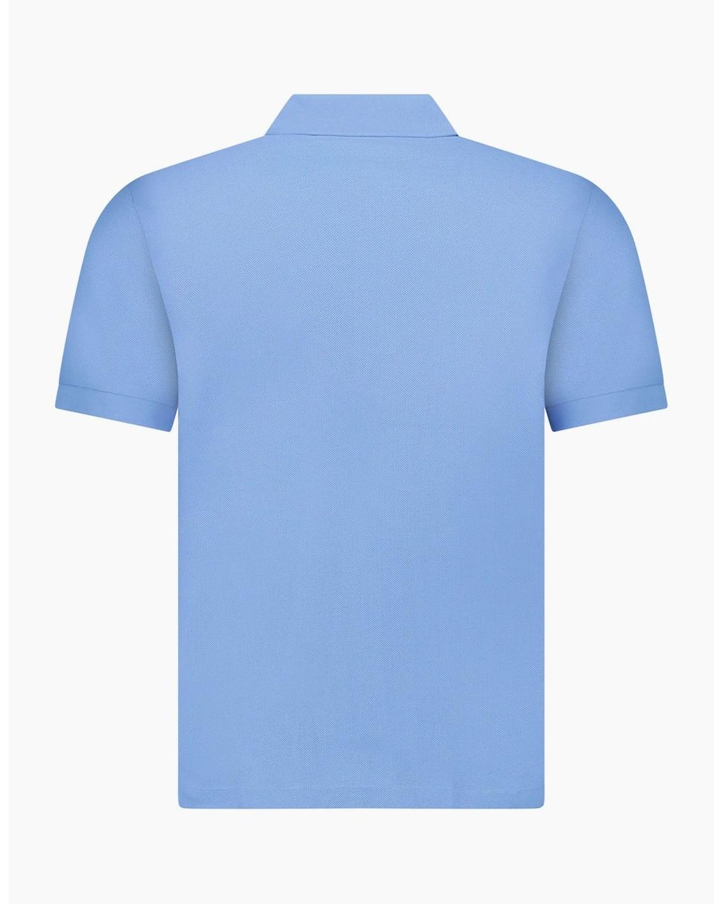 Burberry Blue Hartford Zip Polo Shirt for men