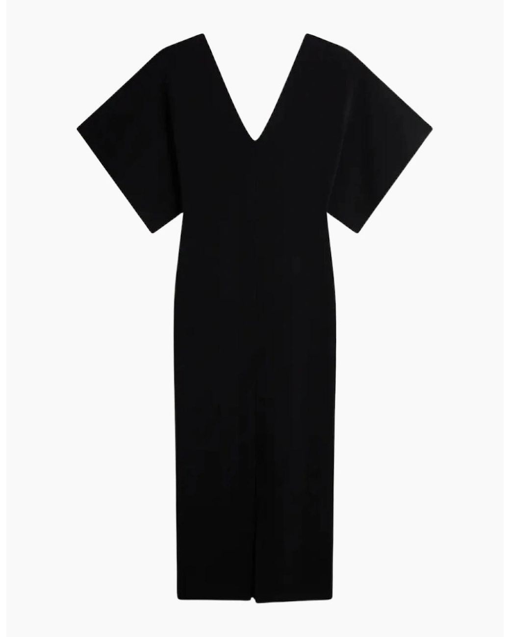 Ted Baker Black Rebecca V-Neck Knitted Midi Dress