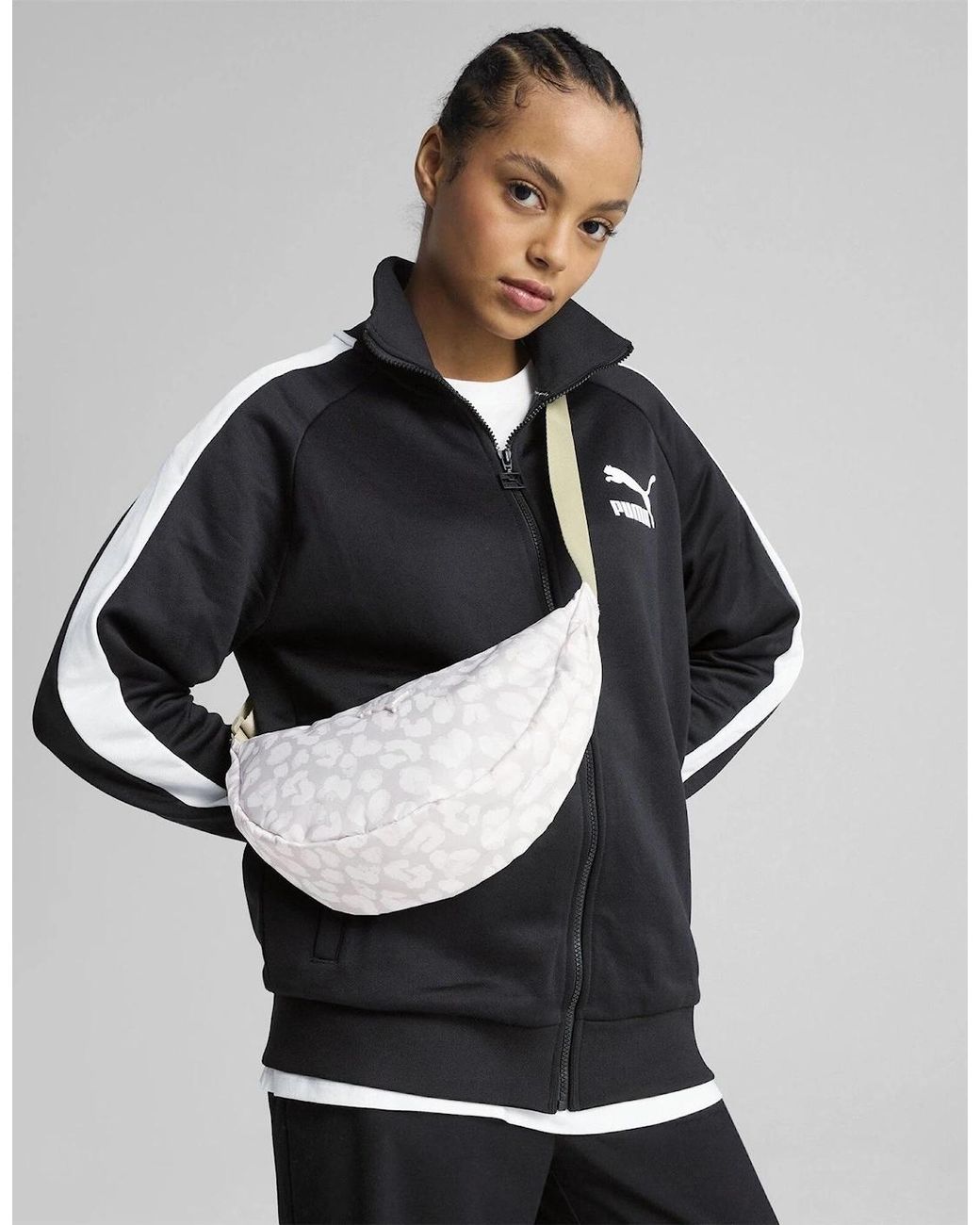 PUMA White Pop Half Moon Shoulder Bag