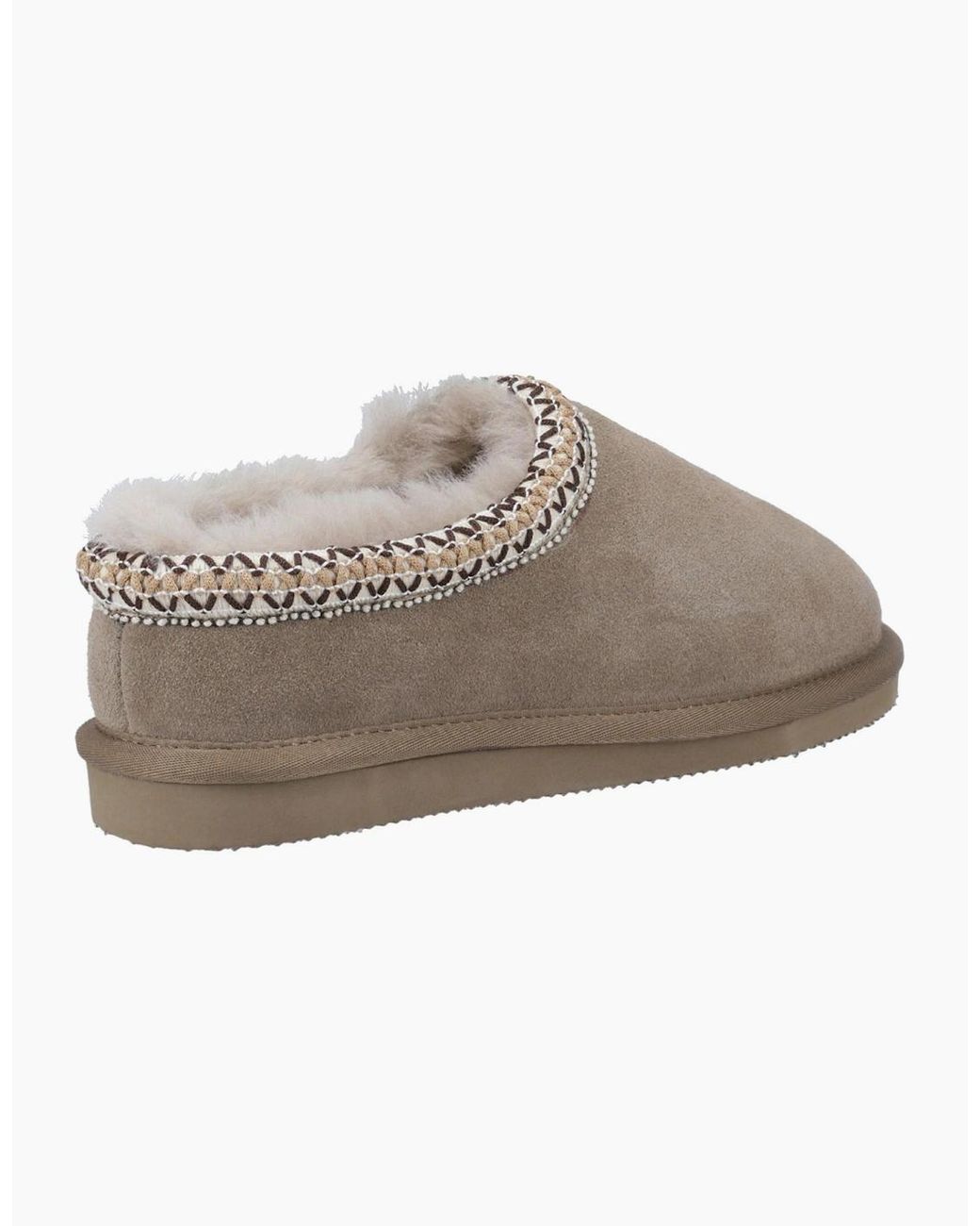 Cotswold Brown Foxmoor Slippers Taupe