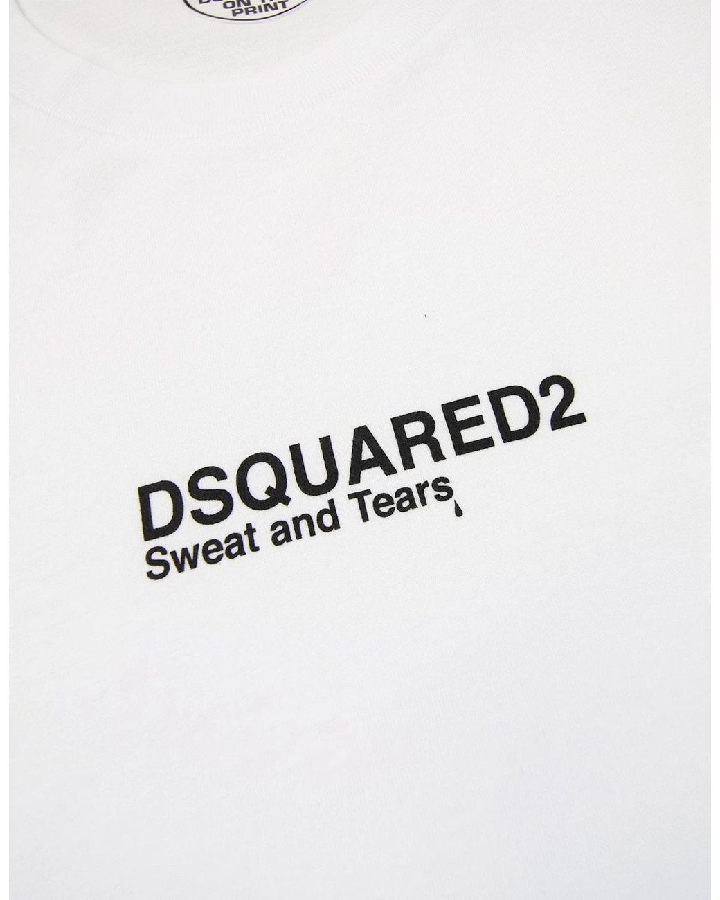 DSquared² White Sweat And Tears Cool Fit Tee for men