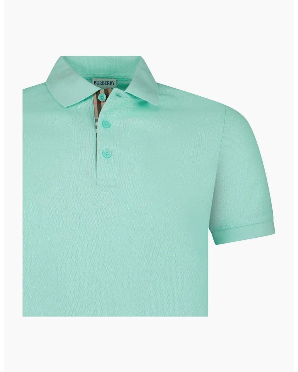 Burberry Green Hartford Check Polo Shirt for men