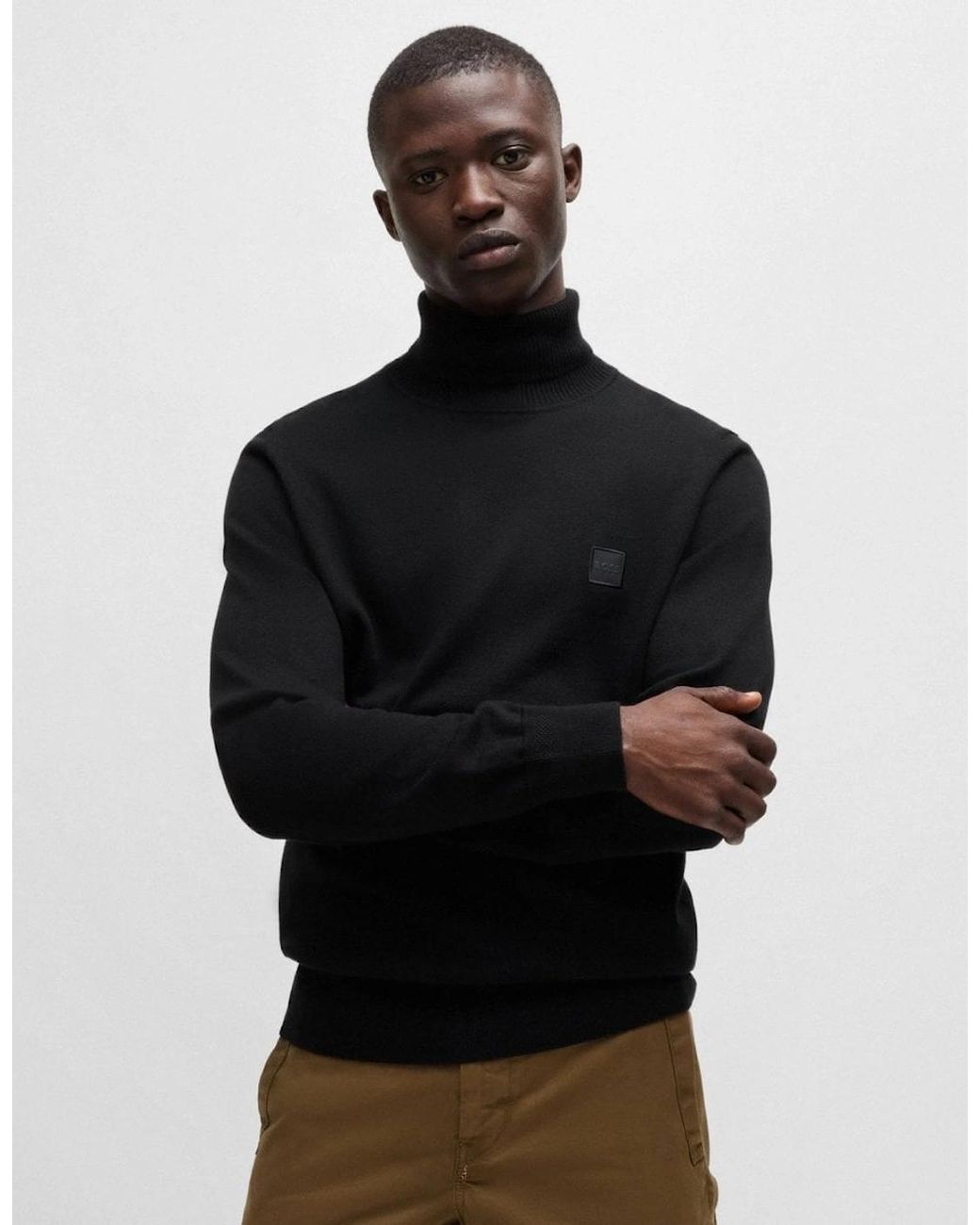 Boss Black Boss Akiro Funnel Neck Jumper for men