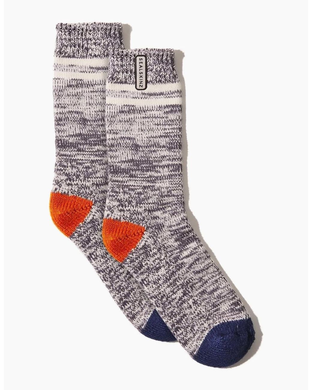 SealSkinz White Thwaite Bamboo Mid Length Socks for men