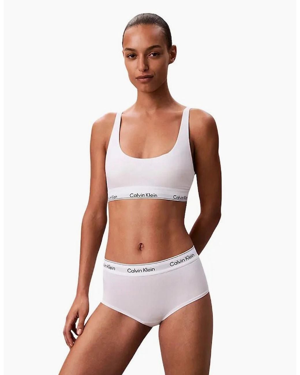 Calvin Klein White Icon Cotton Modal Boy Short