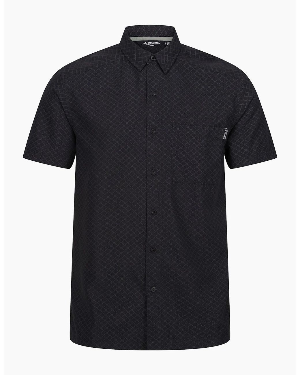 Regatta Black Mindano Viii Criss-Cross Shirt for men